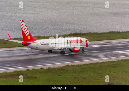 Corendon Airlines Boeing 737-804 rollens am internationalen Flughafen Korfu-CFU Mai 05,2019 Stockfoto