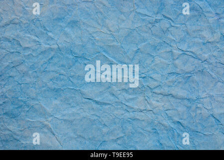 Farbe blau gerillt Pastell Papier Hintergrund Textur Stockfoto