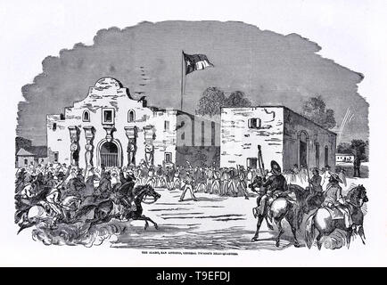 Alamo, San Antonio, Texas allgemeine Twigg, US Army, der Hingabe an das Texas Miliz, 1861 Bürgerkrieg Stockfoto