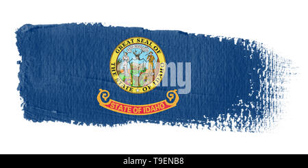 Pinselstrich Flagge Idaho Stockfoto