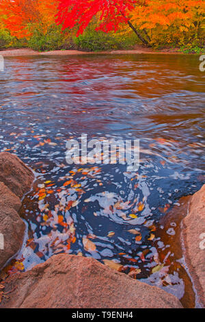 Norden Aspy Fluss im Herbst Pracht Cape Breton Highlands National Park Nova Scotia Kanada Stockfoto