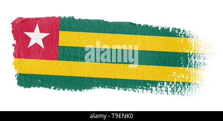 Pinselstrich Flagge Togo Stockfoto