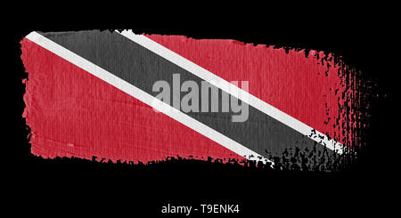 Pinselstrich Flagge Trinidad und Tobago Stockfoto