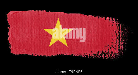 Pinselstrich Flagge Vietnam Stockfoto