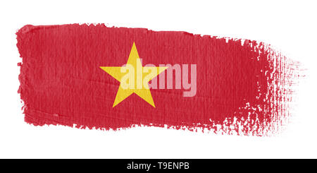 Pinselstrich Flagge Vietnam Stockfoto