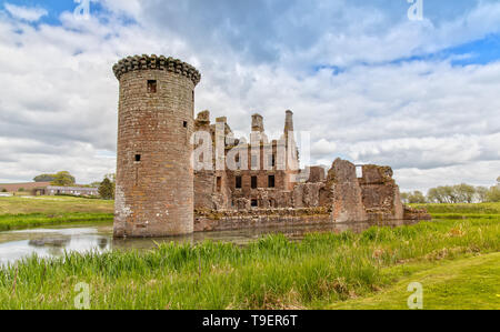 Caerlaverock Castle in Dumfries und Galloway Rat in Schottland Stockfoto