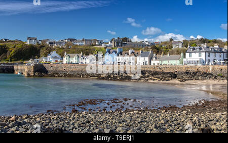 Blick über Portpatrick in Dumfries und Galloway in Schottland Stockfoto