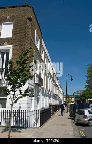 Viktorianischen Reihenhäusern in Primrose Hill, London, England Stockfoto