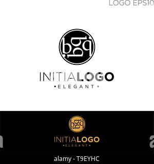 Monogramm initiale Bb, b, b-logo Vorlage Farbe schwarz Vector Illustration - Vektor Stock Vektor