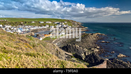 Blick über Portpatrick in Dumfries und Galloway in Schottland Stockfoto