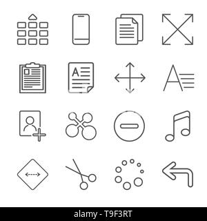 Vektordarstellung von Apps Symbol über Leinenstruktur gesetzt. Universelle Symbole für Apps Stock Vektor
