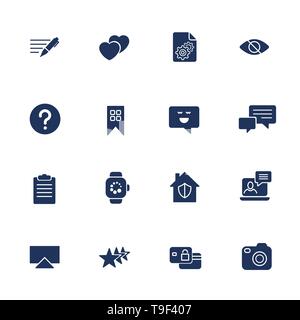 Universal Web Icons im Web und mobile UI, der grundlegende Benutzeroberfläche web Elemente Hinweis, Kommentar, die Kamera zu verwenden, wählen Sie smart Watch, Laptop und andere Stock Vektor