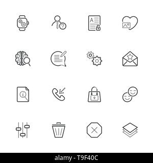 Verschiedene Icons Pack für Webdesign oder mobile Design. Stock Vektor