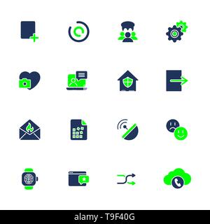 Verschiedene Symbole für mobile Anwendungen, Websites, Programme. Es Symbole Stock Vektor