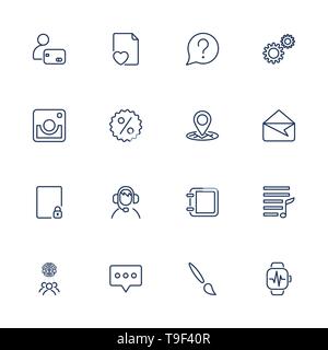 Einfache Symbole gesetzt. App Icons universal Set für Web und mobile Stock Vektor