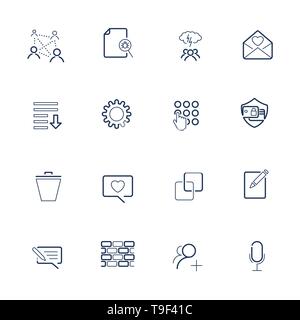 Set mit UI-Symbole im modernen Stil. Hohe Qualität Symbole für Web site Design, mobile Apps. Einfache Benutzeroberfläche Piktogramme auf weißem Hintergrund Stock Vektor