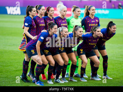 Groupama Arena, Budapest, Ungarn. 18 Mai, 2019. UEFA Champions League der Frauen, Lyon vs Barcelona; das Line up von Barcelona starter Credit: Aktion plus Sport/Alamy leben Nachrichten Stockfoto