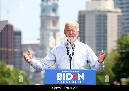Philadelphia, PA, USA. 18 Mai, 2019. : Joe Biden hält erste Kundgebung an der Wiege der amerikanischen Demokratie, Philadelphia, Pa 18, 2019 Credit:: Star Shooter / Medien Punch/Alamy leben Nachrichten Stockfoto