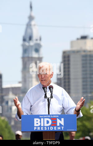Philadelphia, PA, USA. 18 Mai, 2019. : Joe Biden hält erste Kundgebung an der Wiege der amerikanischen Demokratie, Philadelphia, Pa 18, 2019 Credit:: Star Shooter / Medien Punch/Alamy leben Nachrichten Stockfoto