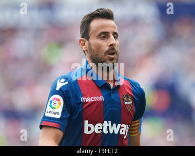 Estadi Ciutat de Valencia, Valencia, Spanien. 18 Mai, 2019. Liga Fußball, Levante UD gegen Atletico Madrid; Pedro Lopez von der Levante Credit: Aktion plus Sport/Alamy leben Nachrichten Stockfoto