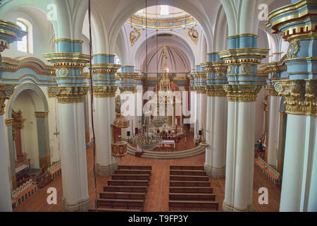 Innenansicht der Kathedrale Basilika Unserer Lieben Frau des Friedens (Kathedrale), Potosí Potosí, Bolivien Stockfoto