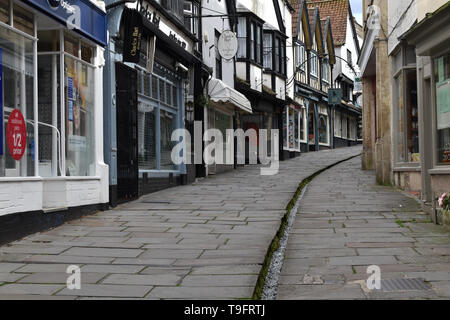 Billig Straße, einer mittelalterlichen Straße in Frome, Großbritannien Stockfoto