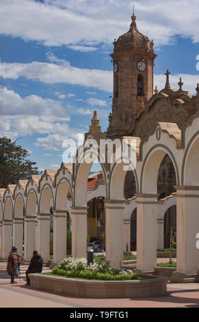 Die Kathedrale Basilica und Hauptplatz, Potosi, Bolivien Stockfoto