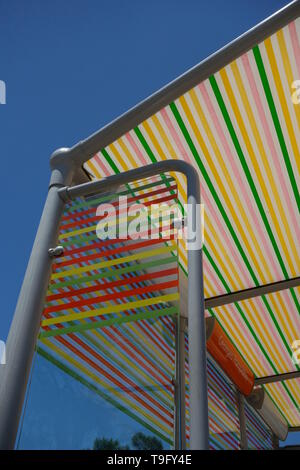 Montpellier, moderne Straßenbahn, Linie 2, Georges Pompidou Stockfoto