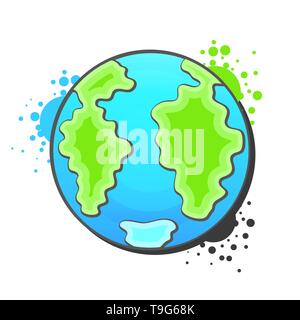 Handgezeichneten Vector Illustration für Tag der Erde für Ihre Bedürfnisse Stock Vektor