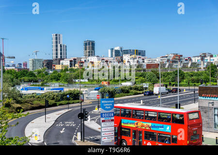 Neue Entwicklung auf der Greenwich Peninsula. Stockfoto