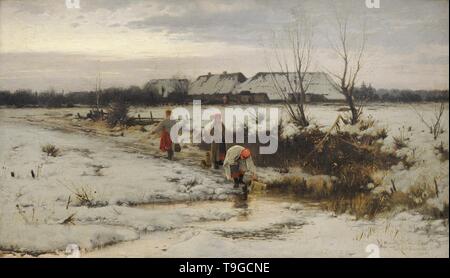 Roman Kochanowski (1857-1945). Pintor polaco. Paisaje invernal, 1886. Galería de Arte Del Siglo XIX Polaco (Lonja de los Paños, Sukiennice). Museo Nacional de Cracovia. Polonia. Stockfoto