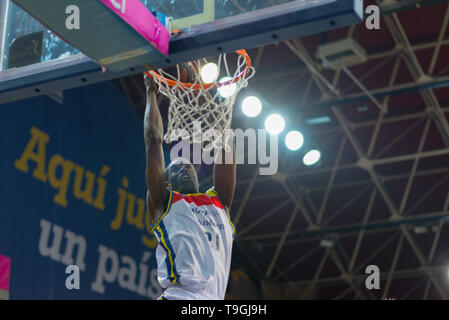 Andorra La Vella, Andorra Spieler in Aktion in der Liga ACB Endesa Übereinstimmung zwischen Mora Banc Andorra BC und CB Breogan, Endstand 91 - 87, am 18. Mai 2019 Stockfoto