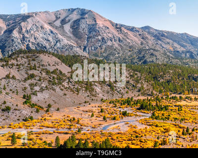 Bunte Herbst Tal in den Bergen der Sierra Nevada Stockfoto