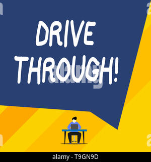 Konzeptionelle Handschrift mit Antrieb durch. Begriff Sinne Ort wo Sie erhalten, Art der Dienstleistung von der Fahrt durch es kann Stockfoto