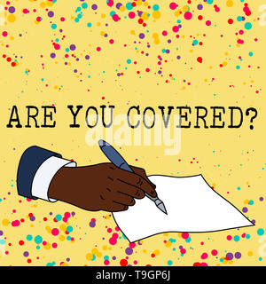 Text Zeichen angezeigt sind, werden Sie immer in Frage. Business Foto Text der Frage angezeigt, ob Sie eine Versicherung in Arbeit oder Leben Stockfoto