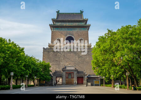 Glockenturm und Drum Tower in Peking Stockfoto