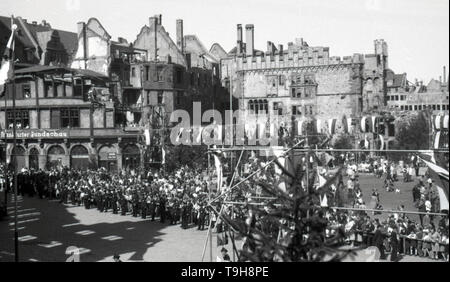 Ruinen und Wiederaufbau Frankfurt am Main 1945 bis 1949 - und Riuns Reonstruction Frankfurt/a.M. 1945 bis 1949 Stockfoto