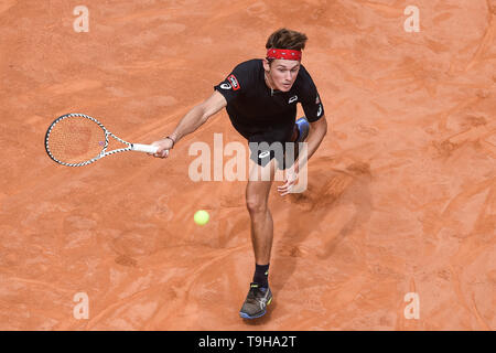 Alex De Minaur von Australien in Aktion während der Match gegen Marco Cecchinato von Italien. Roma 13-05-2018 Foro Italico Internazionali BNL D'Italia Stockfoto