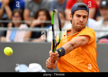 Karen Khachanov Russlands in Aktion während der Match gegen Lorenzo Sonego von Italien Roma 13/05/2019 Foro Italico Internazionali BNL D'Italia Itali Stockfoto