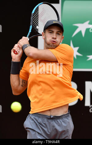 Borna Coric von Kroatien in Aktion während der Match gegen Felix Auger-Aliassime von Kanada Roma 13/05/2019 Foro Italico Internazionali BNL D'Italia Stockfoto