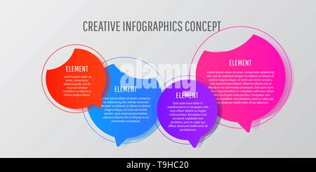 Kreative Infografik design Business Circle Vorlage mit Optionen für die Broschüre, Grafik, Web Design Stock Vektor