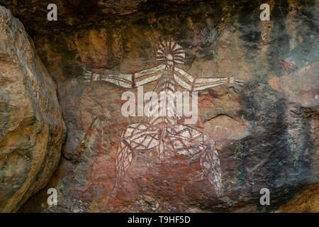 Nabulwinjbulwinj Rock Kunst an Arnbangbang, Kakadu NP, NT Stockfoto