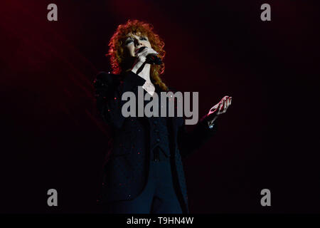 Padua, Italien. 18 Mai, 2019. Fiorella Mannoia führt live für Ihr 'Personale Tour" am Gran Teatro Geox. Credit: Mariano Montella/Pacific Press/Alamy leben Nachrichten Stockfoto