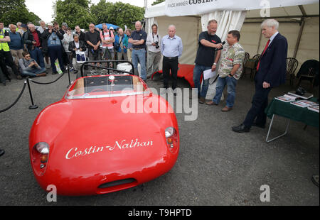 Ein Blick auf die Costin-Nathan Prototyp Auto, die Coupés de Paris Rennen 1966 gewann, zum ersten Mal in der Öffentlichkeit seit der Restaurierung im Frühjahr Teilemarkt am National Motor Museum in Beaulieu, Hampshire gesehen. Stockfoto