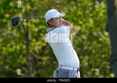 Bethpage, New York, USA. 18 Mai, 2019. Sung Kang-Stücke aus dem 10 Loch während der dritten Runde der 101 PGA Meisterschaft am Bethpage Black. Credit: Debby Wong/ZUMA Draht/Alamy leben Nachrichten Stockfoto