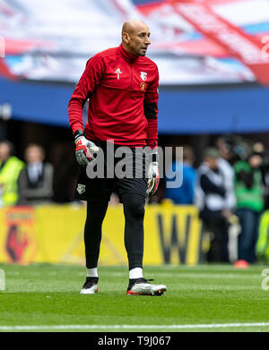 London, Großbritannien. 18 Mai, 2019. Torwart Heurelho Gomes von Watford im FA Cup Finale zwischen Manchester City und Watford im Wembley Stadion, London, England am 18. Mai 2019. Foto von Andy Rowland. Credit: PRiME Media Images/Alamy leben Nachrichten Stockfoto