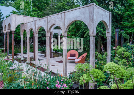 London, Großbritannien. 19. Mai 2019. Die wedgwood Garten - Drücken Sie die Taste Vorschau Tag an der RHS Chelsea Flower Show. Credit: Guy Bell/Alamy leben Nachrichten Stockfoto