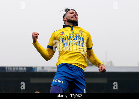 Leeuwarden, Niederlande. 19 Mai, 2019. LEEUWARDEN, 19 Ð 05-2019, cambuur Stadion, Saison 2018 - 2019, Keukenkampioen divisie, Play-offs, cambuur Spieler Robin Maulun während des Spiels SC Cambuur - De Graafschap Credit: Pro Schüsse/Alamy leben Nachrichten Stockfoto