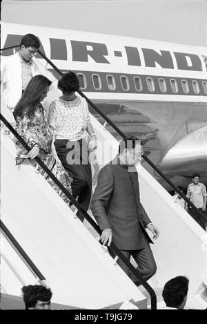 Rajiv Gandhi und Familie Stockfoto