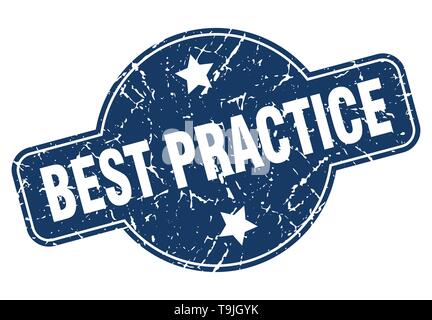 Best practice vintage Runde isolierte Stempel Stock Vektor